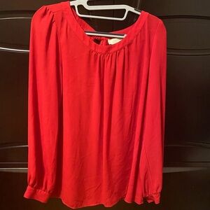 Stunning LOFT Red Top with bow tie at back of neck!